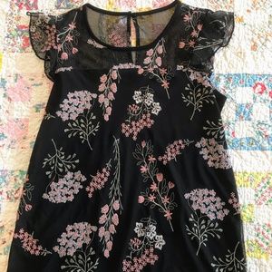 Embroidered black blouse